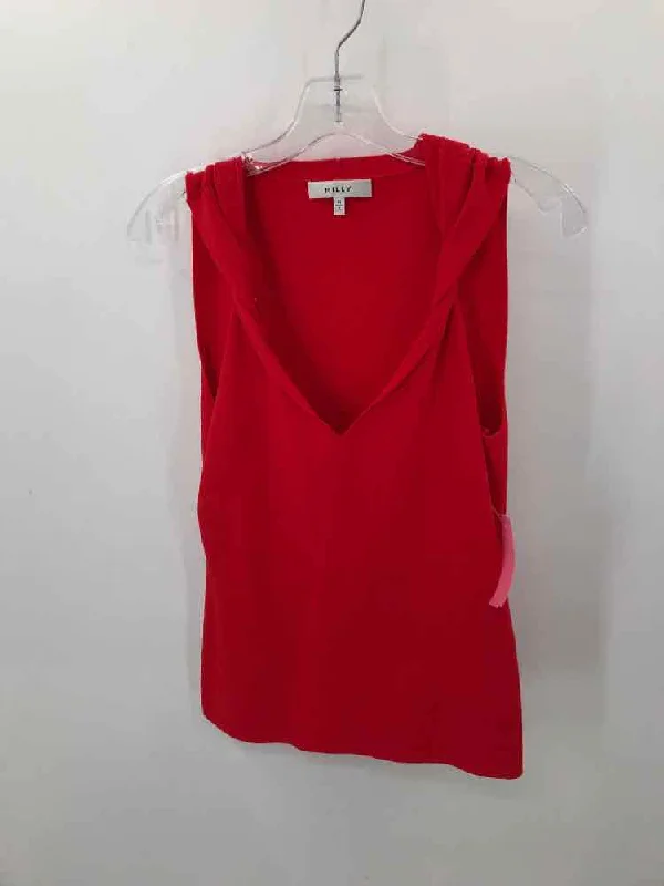 Pre-Owned Milly Red Size Medium Tank Top tie dye tank