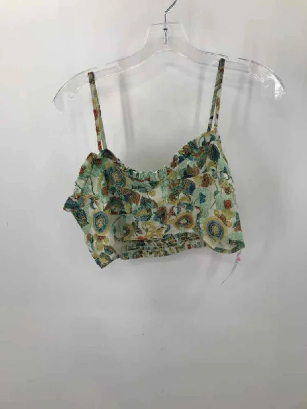 Pre-Owned By Anthropologie White Size Small Cropped Tank Top sheer tank top