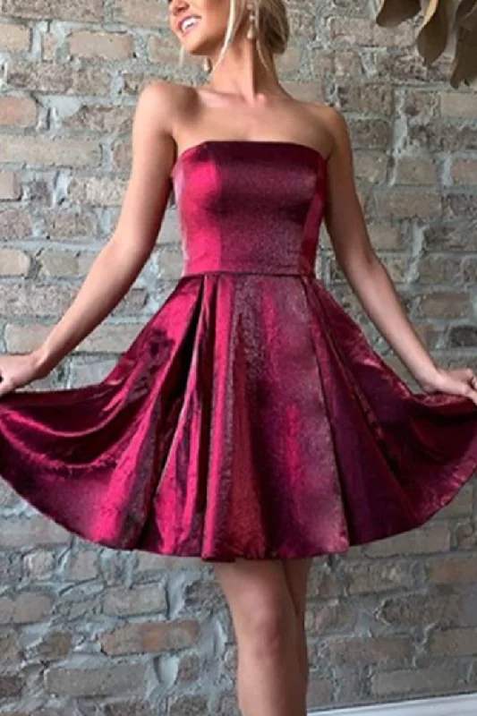 Strapless Mini Prom Homecoming Dress Red Silver Cocktail Party Dress ANN6204 Tunics Recommended stylist Strapless Mini Prom Homecoming Dress Red Silver Cocktail Party Dress ANN6204 Tunics Recommended stylist