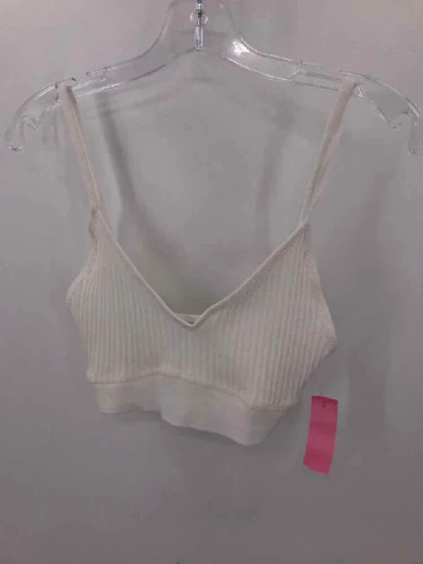 Pre-Owned Zara White Size Small Tank Top strapless tank top