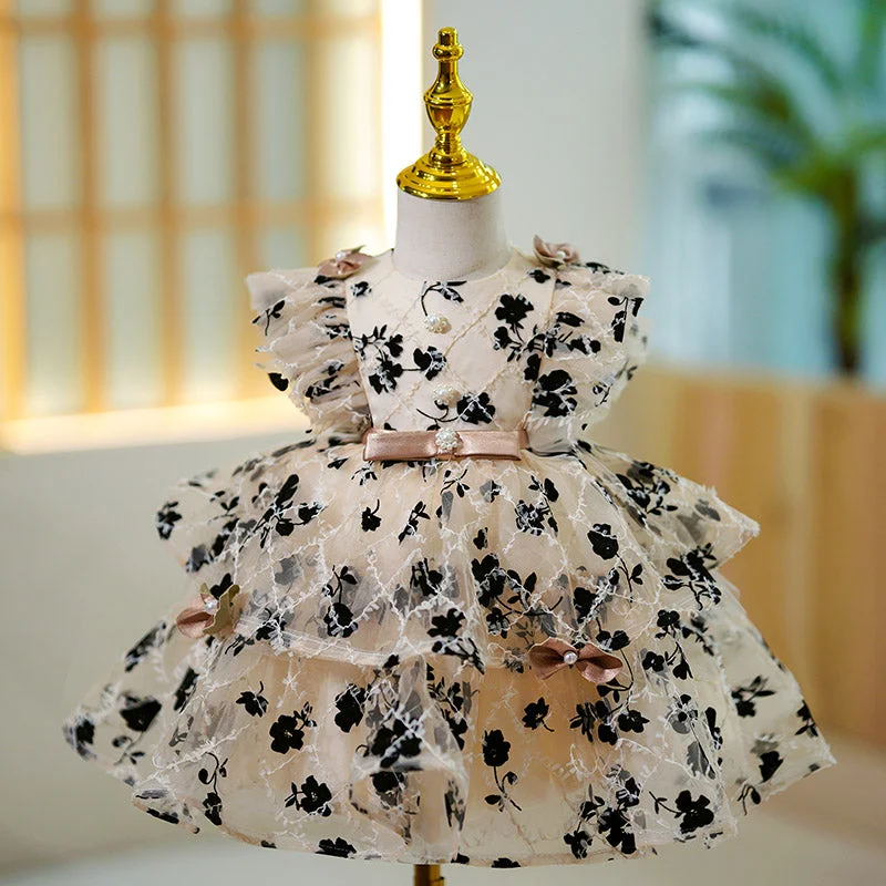 Baby Girl Princess Dress Floral Fluffy Cake Birthday Party Dress Tunics Solid Classic Baby Girl Princess Dress Floral Fluffy Cake Birthday Party Dress Tunics Solid Classic