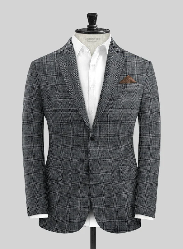 Solbiati Slate Blue Glen Linen Jacket Herringbone Jacket Houndstooth Jacket Plaid Jacket Solbiati Slate Blue Glen Linen Jacket Herringbone Jacket Houndstooth Jacket Plaid Jacket