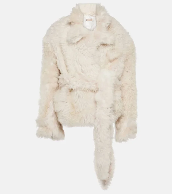 The Mannei Rioni oversized shearling jacket Hooded Jacket Caped Jacket Shawl Collar Jacket The Mannei Rioni oversized shearling jacket Hooded Jacket Caped Jacket Shawl Collar Jacket