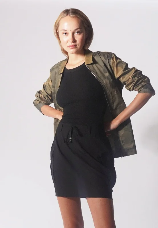 FUSION SKIRT BLACK wool skirt warm