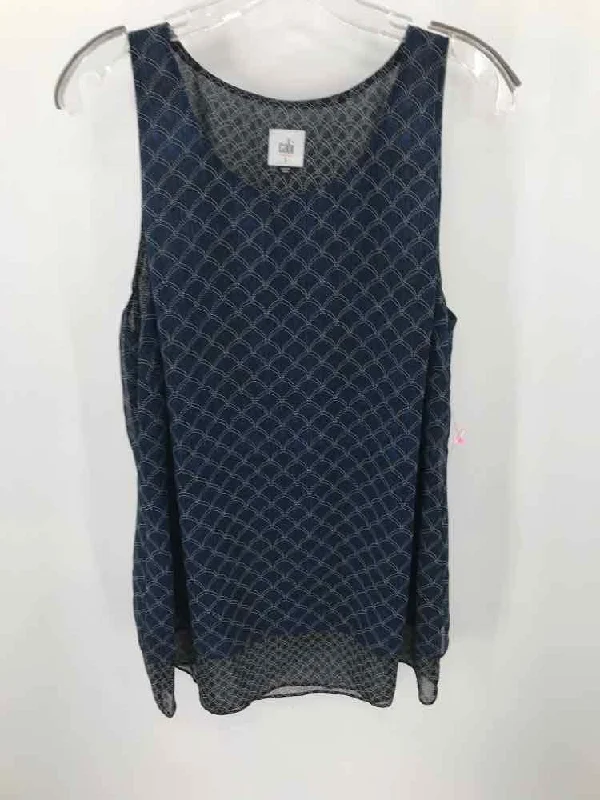 Pre-Owned Cabi Blue Size Large Tank Top lace back tank