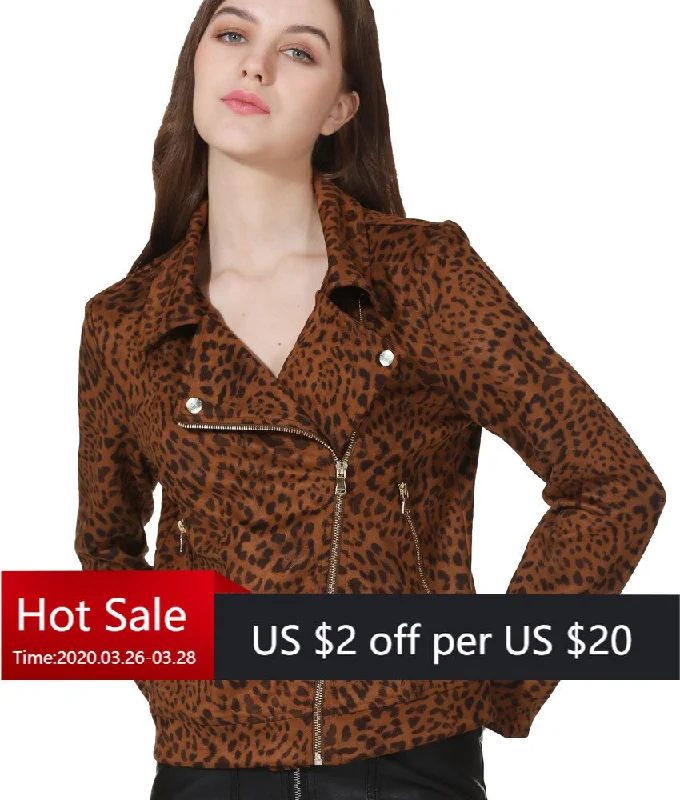 Leopard Suede Leather Blazers Coat Women 2022 Zipper Pockets Ruched Ladies Outerwear Casual moto biker Jacket Coat Rayon Fabric Velvet Fabric Corduroy Fabric Leopard Suede Leather Blazers Coat Women 2022 Zipper Pockets Ruched Ladies Outerwear Casual moto biker Jacket Coat Rayon Fabric Velvet Fabric Corduroy Fabric