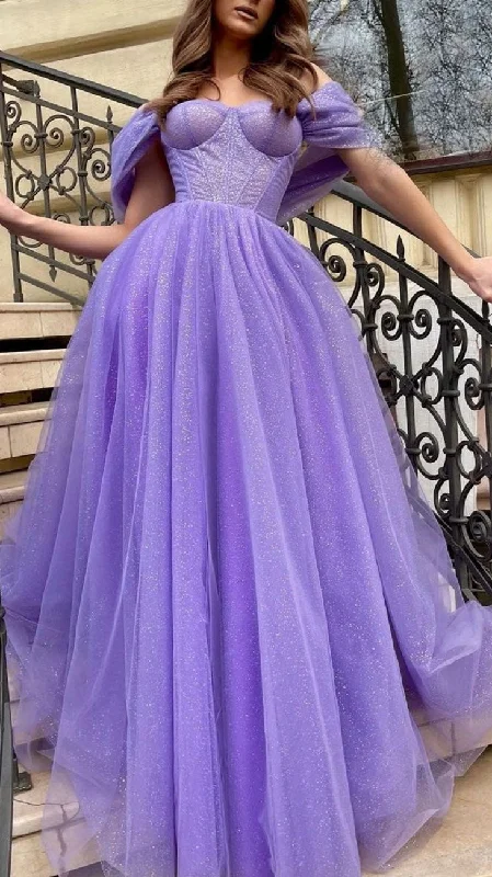 Purple A-Line Strapless Tulle Long Prom Dress Evening Party Dress,DP711 Tunics Practical easy-care Purple A-Line Strapless Tulle Long Prom Dress Evening Party Dress,DP711 Tunics Practical easy-care
