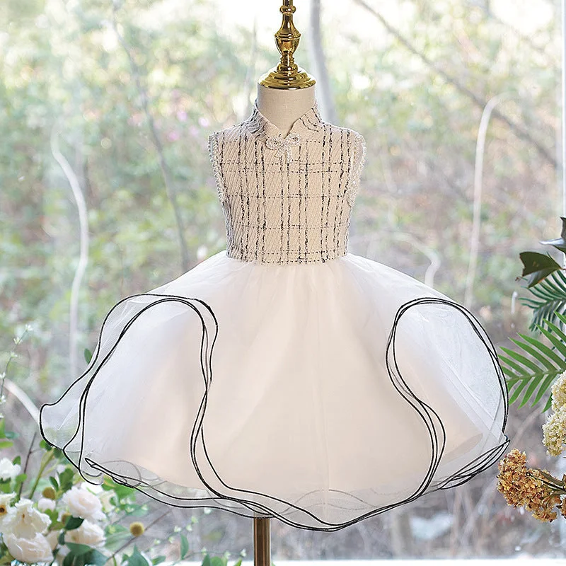 First Communion Dress Baby Girl Sleeveless Puffy Wave Birthday Party Dresses Tunics Top Casual First Communion Dress Baby Girl Sleeveless Puffy Wave Birthday Party Dresses Tunics Top Casual