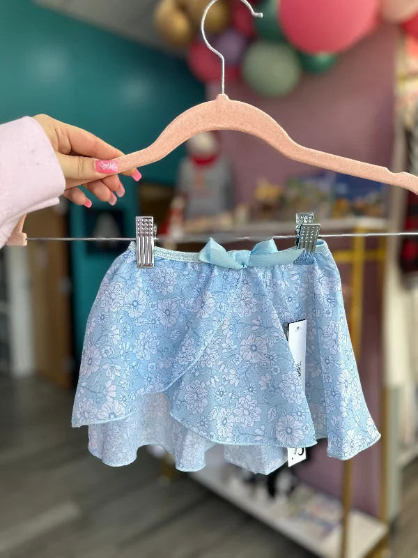 Flower Print Wrap Skirt chiffon skirt airy