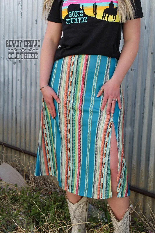 Sonora Serape Skirt slim fit skirt