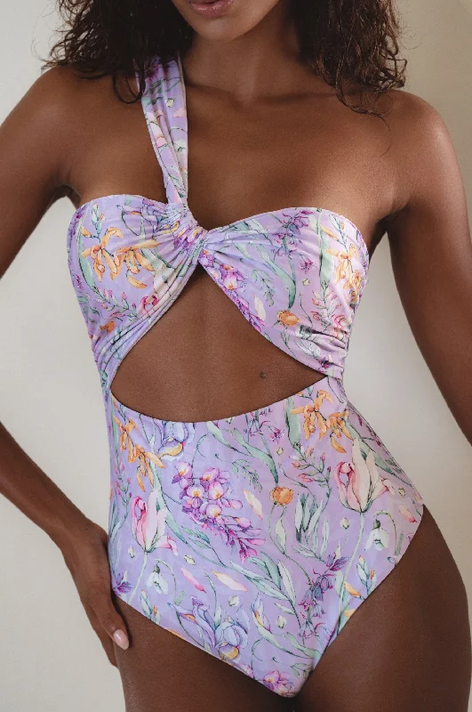 Ibiza One Piece Ruched Swimsuit Mesh Detail Bikini
