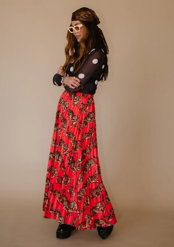 Don't Let Them Tame You Pleated Midi Skirt *RESTOCKED* leather skirt bold