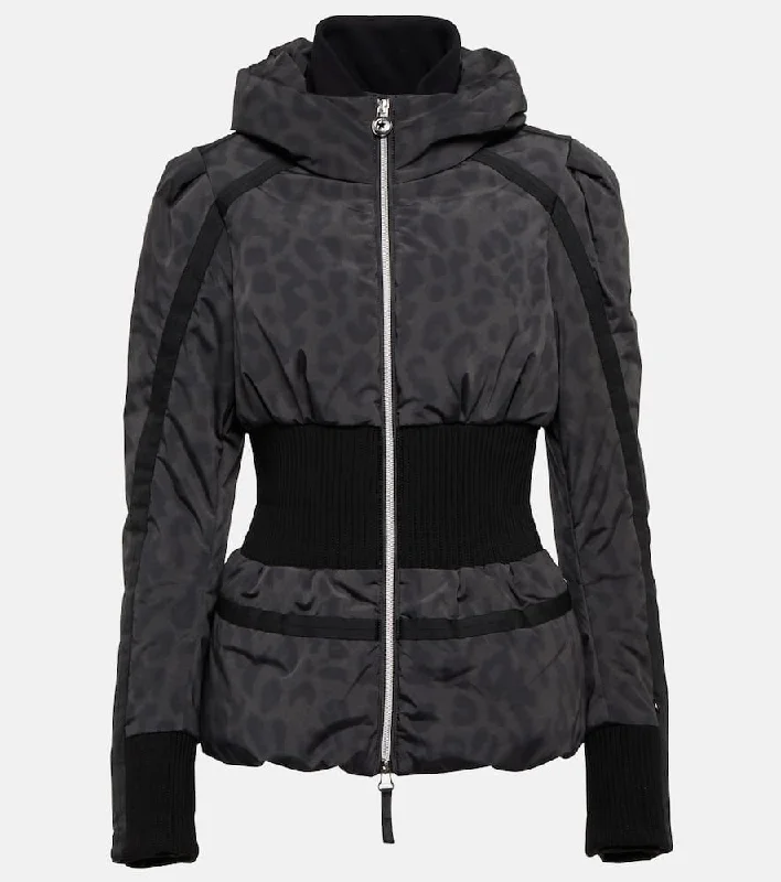 Jet Set Raffaella leopard-print ski jacket Denim Jacket Leather Jacket Suede Jacket