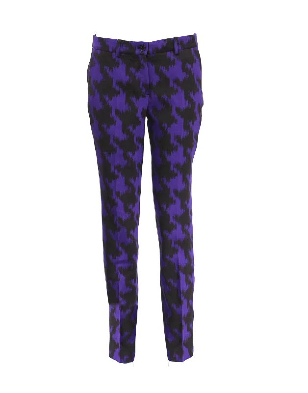 Jacquard Dogtooth Skinny Pant Wide-Legged Palazzos