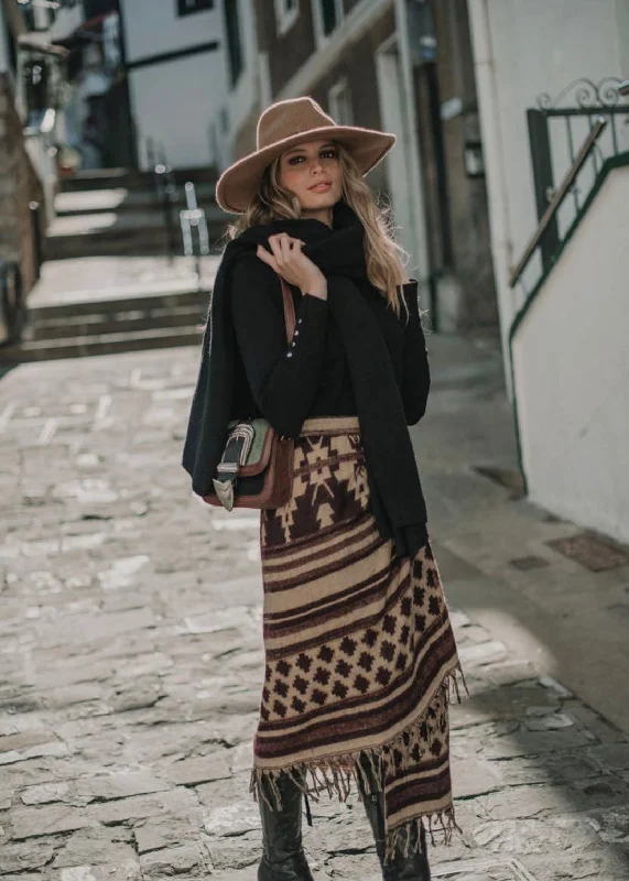 Gaucho Skirt cashmere skirt fine