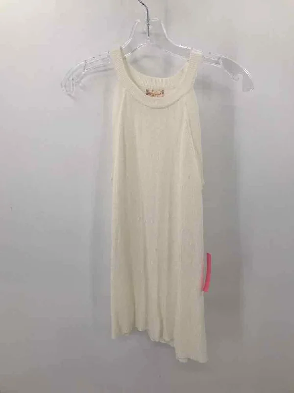 Pre-Owned Hem & Thread White Size Medium Knit Tank Top sexy tank top