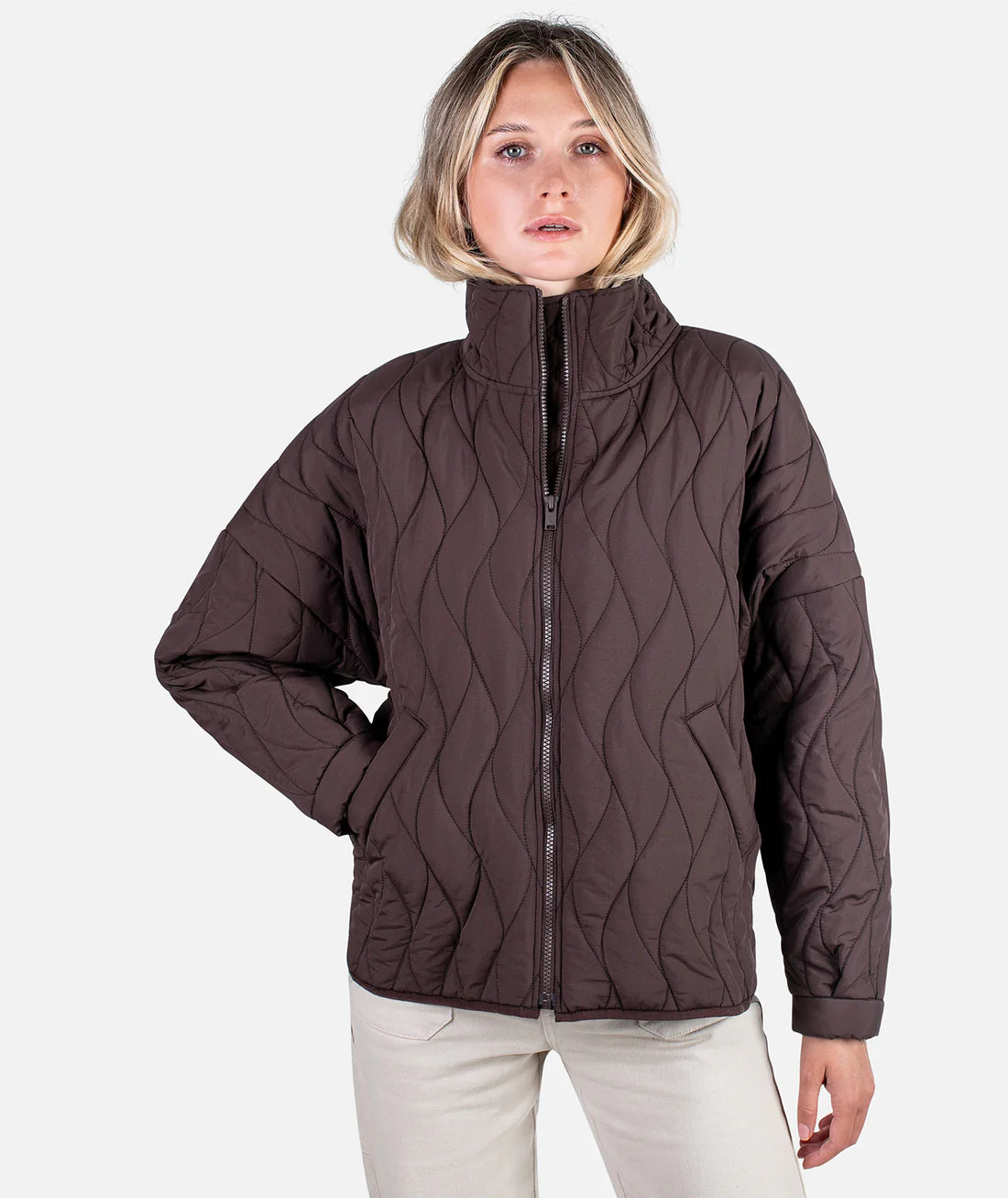 Basecamp Packable Puffer Jacket - Java Nylon Fabric Polyester Fabric Spandex Fabric