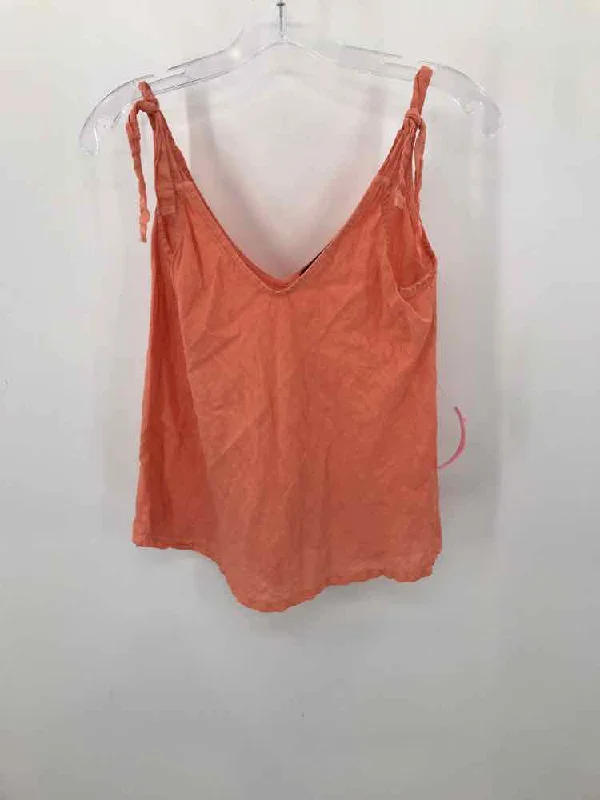 Pre-Owned Made In Italy Orange Size One Size Tank Top charcoal tank top