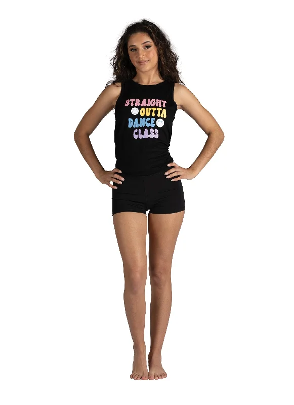 Adult Straight Out Of Dance Class Tank Top neon tank top