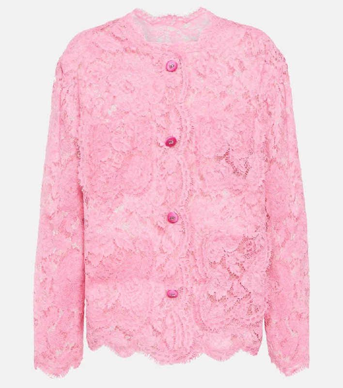 Dolce&Gabbana Lace jacket Fleece Fabric Down Fabric Feather Fabric