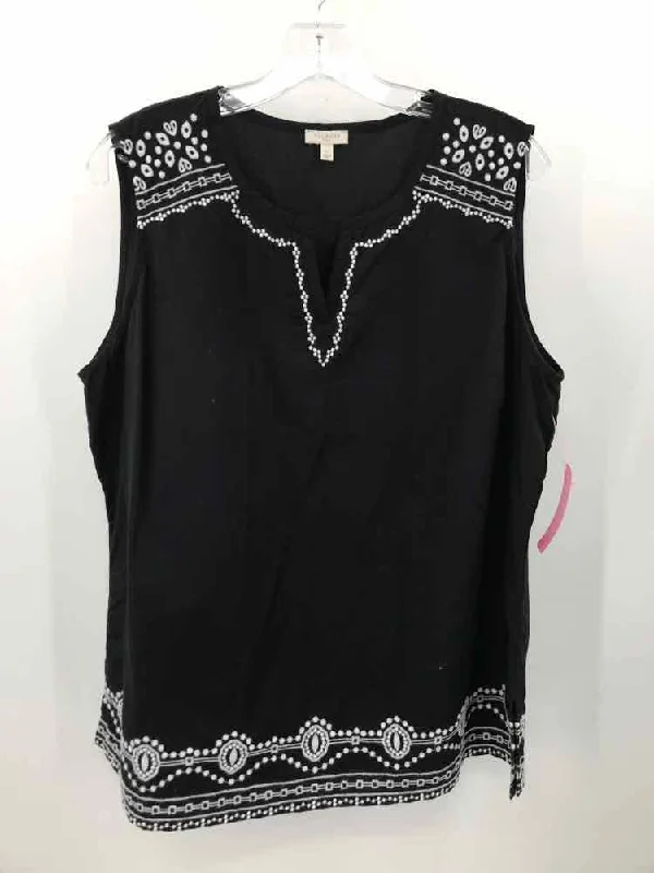 Pre-Owned Talbots Black Size Large Tank Top layering tank top
