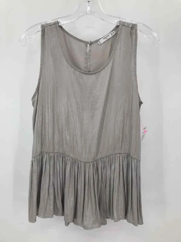 Pre-Owned Mango Silver Size XXS Tank Top v-neck tank top