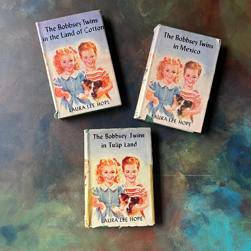 Bobbsey Twins Three Book Set with Green Covers & Dust Jackets Cotton Fabric Linen Fabric Terry Fabric Bobbsey Twins Three Book Set with Green Covers & Dust Jackets Cotton Fabric Linen Fabric Terry Fabric