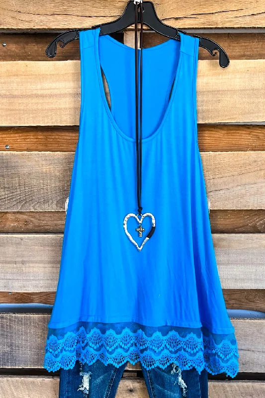 Extender: Slip on Tank/Tunic - Aqua chic tank top