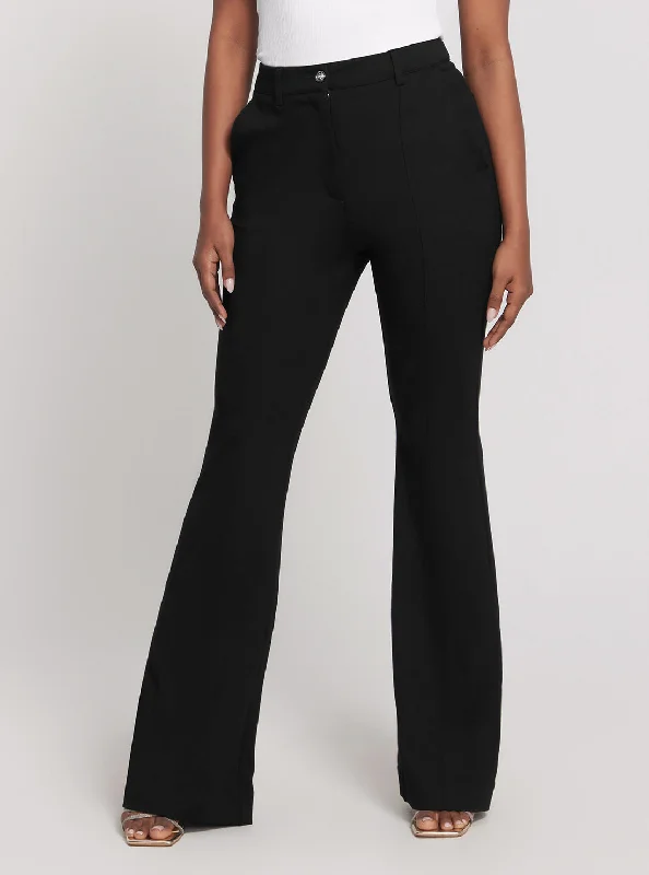 Black Anna Boot Pant Fashionable Jogger Pants