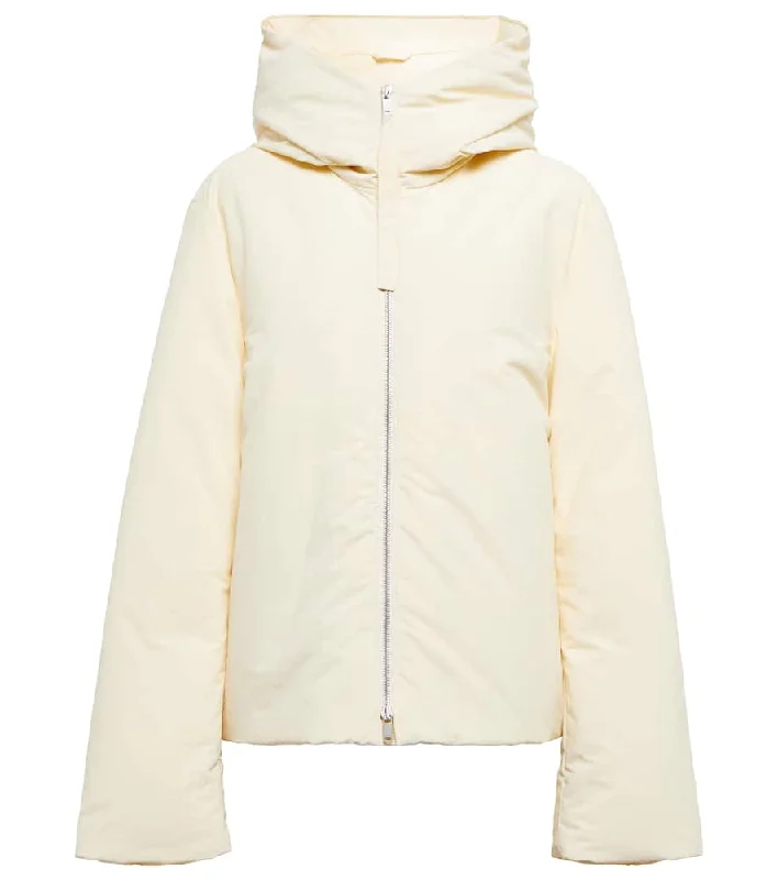 Jil Sander Hooded down jacket Satin Jacket Silk Jacket Chiffon Jacket