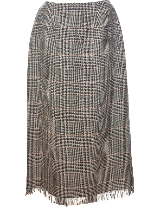 Wool Pencil Shape Maxi Skirt - M cashmere skirt fine