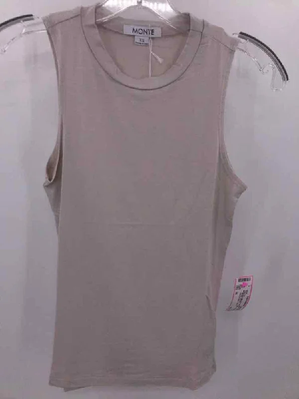 Pre-Owned Monte Grey Size XS Tank Top peekaboo tank top