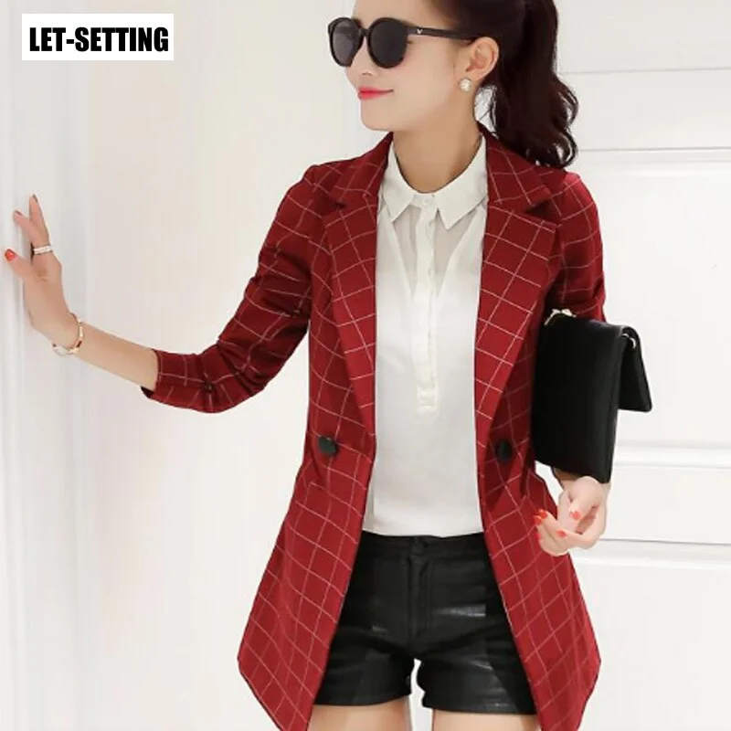 Slim female suit jacket women casual suit Slim plaid leisure suit jacket suit LET-SETTING Rayon Fabric Velvet Fabric Corduroy Fabric Slim female suit jacket women casual suit Slim plaid leisure suit jacket suit LET-SETTING Rayon Fabric Velvet Fabric Corduroy Fabric