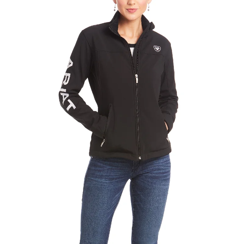 Women's Ariat New Team Softshell Jacket #10019206X (Plus Size) Belted Jacket Elasticated Jacket Padded Jacket Women's Ariat New Team Softshell Jacket #10019206X (Plus Size) Belted Jacket Elasticated Jacket Padded Jacket
