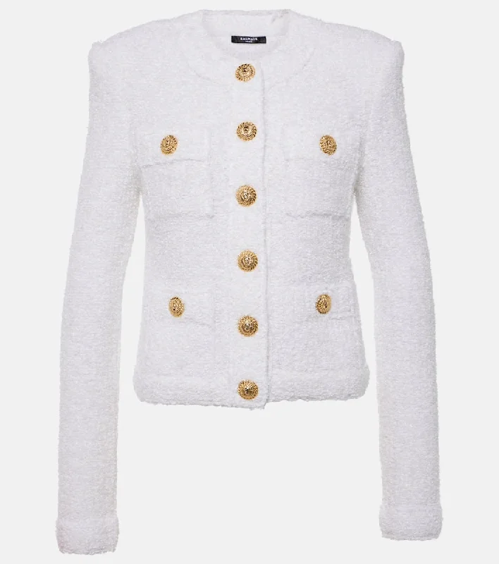 Balmain Miami tweed jacket Chenille Jacket Brocade Jacket Lace Jacket