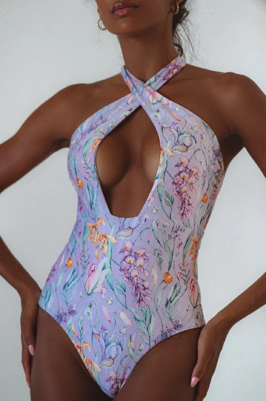 Iliana Cross-Over One Piece Swimsuit Luxury Swimsuit Style