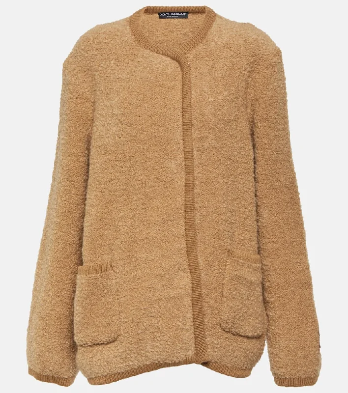 Dolce&Gabbana Cashmere and wool teddy jacket Elasticated Jacket Padded Jacket Insulated Jacket Dolce&Gabbana Cashmere and wool teddy jacket Elasticated Jacket Padded Jacket Insulated Jacket