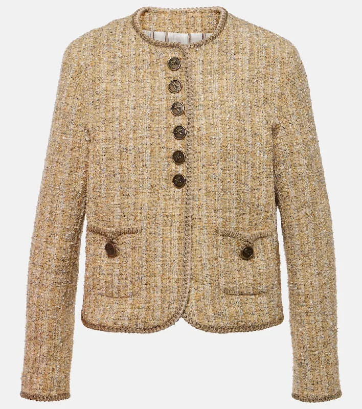 Etro Tweed jacket Knit Fabric Woven Fabric Fleece Fabric