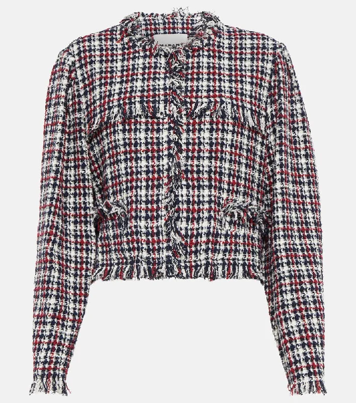 Marant Etoile Cotton-blend tweed jacket One-Shoulder Jacket Off-the-Shoulder Jacket Asymmetrical Jacket Marant Etoile Cotton-blend tweed jacket One-Shoulder Jacket Off-the-Shoulder Jacket Asymmetrical Jacket
