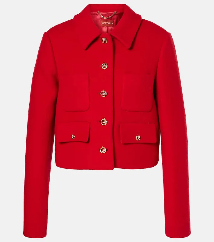 Altuzarra Astley wool jacket Snapped Jacket Toggled Jacket Drawstring Jacket