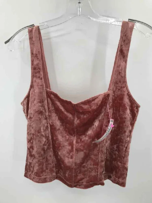 Pre-Owned Intimately Free People Pink Size Medium Tank Top cherry red tank