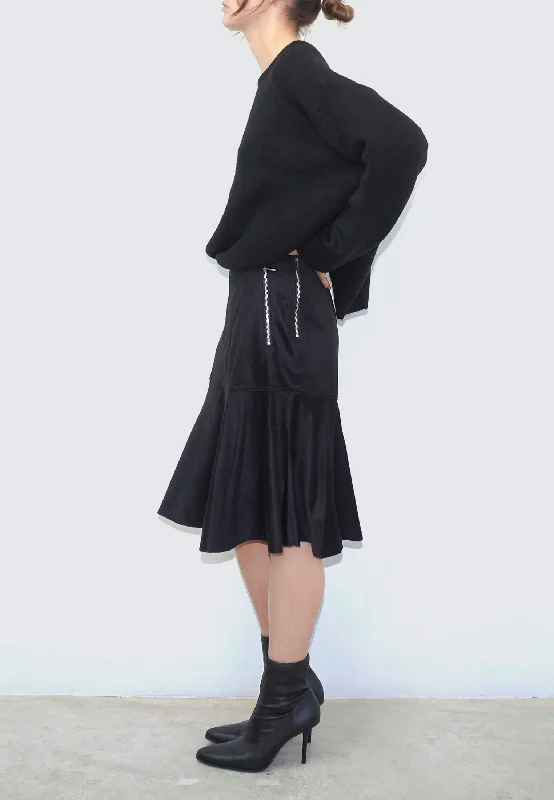 EON SKIRT JET BLACK casual skirt length