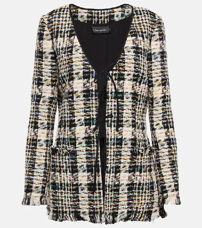 Oscar de la Renta Cotton-blend knitted jacket Rayon Jacket Velvet Jacket Corduroy Jacket Oscar de la Renta Cotton-blend knitted jacket Rayon Jacket Velvet Jacket Corduroy Jacket