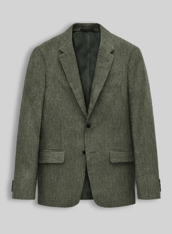 Stylbiella Spring Dew Green Linen Jacket Fleece Jacket Down Jacket Parka
