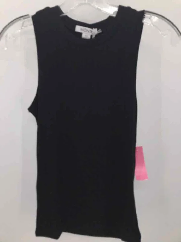 Pre-Owned Monte Black Size XS Tank Top lace back tank