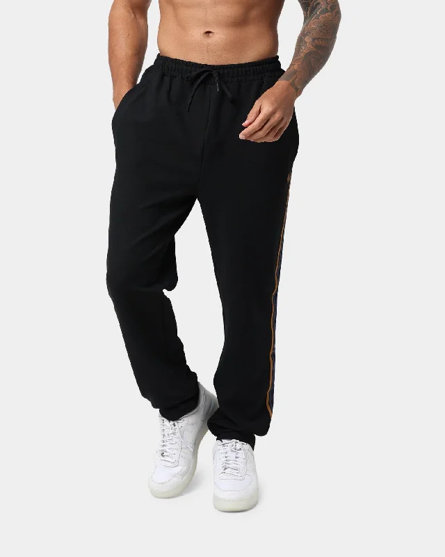 Fred Perry Striped Tape Track Pants Black Chic Capri Pants