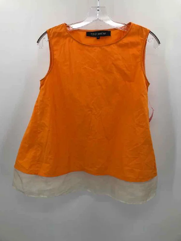 Pre-Owned TER ET BANTINE Orange Size 40 Tank Top ivory tank top