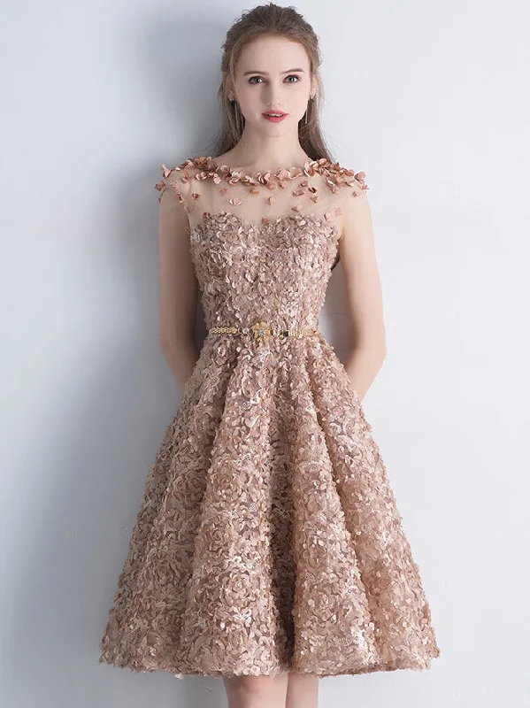 Chic Homecoming Dresses Knee-length A-line Lace Short Prom Dress Party Dress JK578 Tunics Stylish modern Chic Homecoming Dresses Knee-length A-line Lace Short Prom Dress Party Dress JK578 Tunics Stylish modern