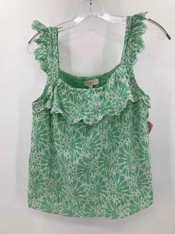 Pre-Owned Loft Green Size Medium Tank Top gold tank top