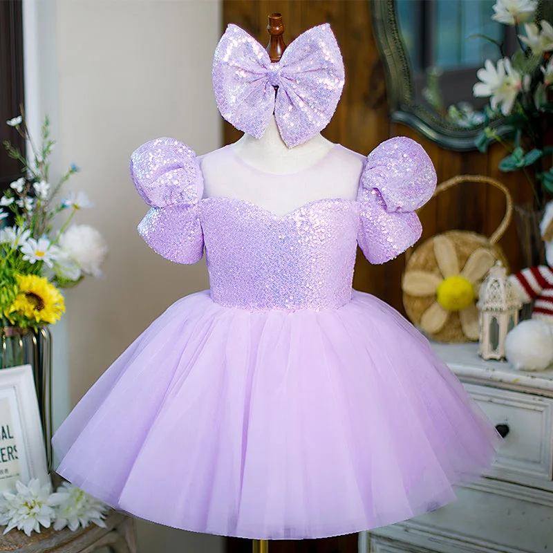 Baby Girl and Toddler Birthday Party Dress Sequin Puff Sleeve Puffy Princess Dress Tunics Running lightweight Baby Girl and Toddler Birthday Party Dress Sequin Puff Sleeve Puffy Princess Dress Tunics Running lightweight